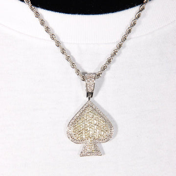 Iced Solid Speach Heart Pendant ZUU KING